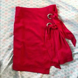 Red Wrap Skirt